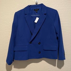 NWT blue Ann Taylor blazer cropped